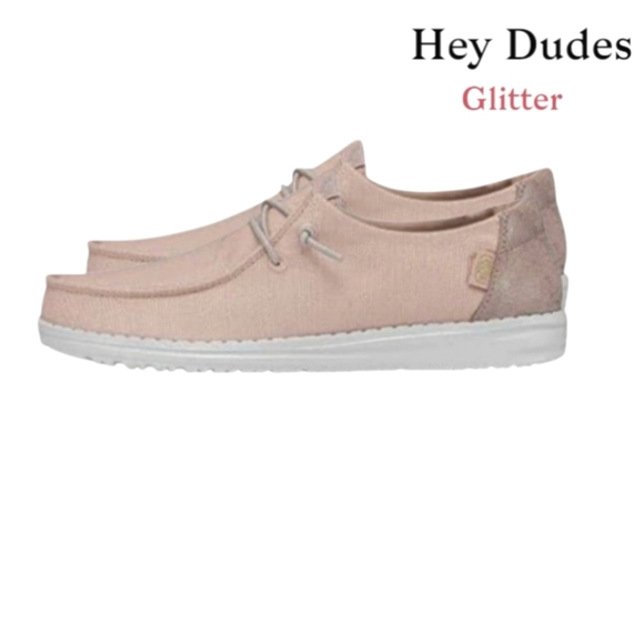 Hey Dudes Glitter Sparkle Pink Wendy Metallic Sneaker Tennis Loafer Shoe Women 7 - Picture 13 of 13